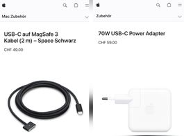 Apple 70W USB-C Power Adapter mit USB-C auf MagSafe 3 Kabel