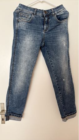 Damen Jeans Blau Grösse 36 Used Look
