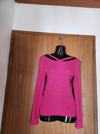 Pull Liu Jo rose col croisé manches longues taille M