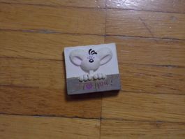 Diddl Magnet  an der Mauer Seht ALT
