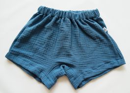 Shorts aus Musselin - Blau/Unifarbe - Gr.98/104 - NEU