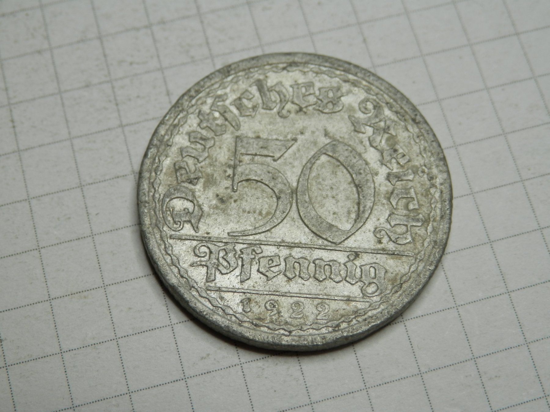 Tutti le monete: Deutschland 50 Pfennig, 1922 – Usato da Weiach venduto da weiach81