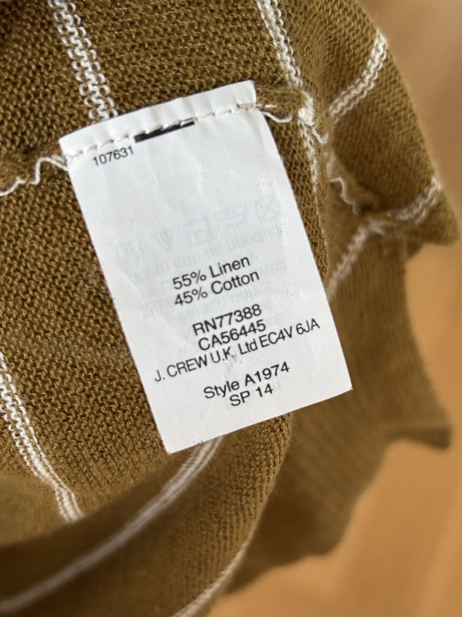 Pullover & Sweatshirts: Pullover Leinen Oliv gestreift von Madewell – Gebraucht aus Winkel von Zimtguetzli 3