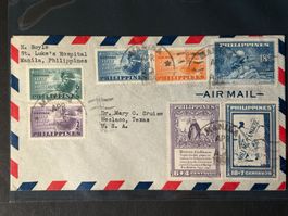 Luftpost 1950 von den Philippinen nach Texas USA