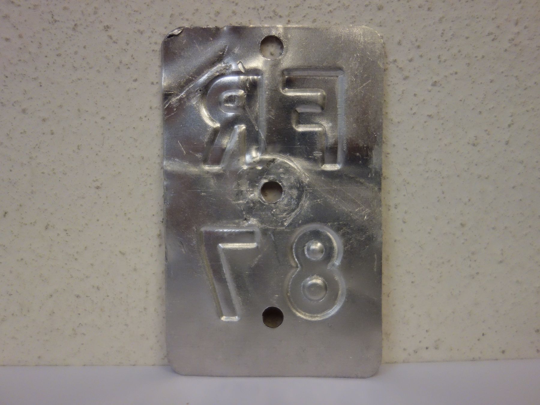 Schilder: FR 87 VELONUMMER - FAHRRADSCHILD – Gebraucht aus Kerzers von zimmergruen 1