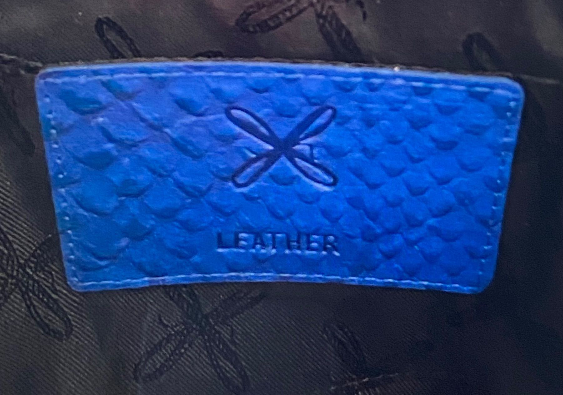 Custodie per cosmetici: FIORELLI Trousse 100% cuir écailles bleu roi – Nuovo (secondo la descrizione) da Genève venduto da kik_8jd6 5