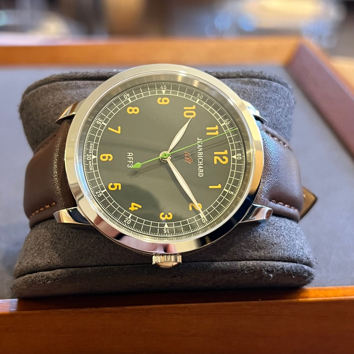 JeanRichard Orologi: JeanRichard 1681 AFF3 Green Dial Automatic 6030 – Usato da Carouge GE venduto da Watchaser 5