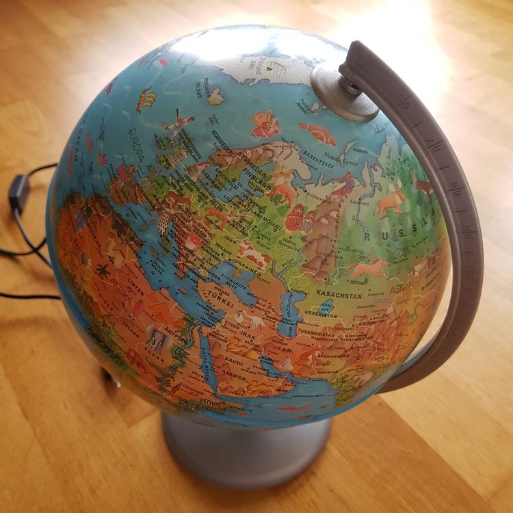 Tecnodidattica GAIA 25 AR Globus - Leuchtender Lernglobus Mit Augmented Reality