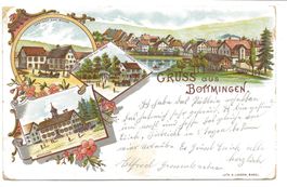 Gruss aus Bottmingen (BL) Arlesheim - Sonne - Litho  um 1900