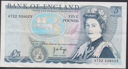 England 5 Pounds 1971