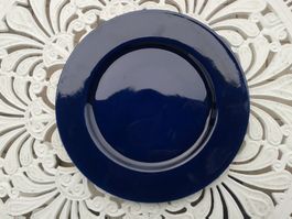 4 blaue Platzteller Porzellan neu Italia