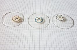 3x Vintage Glas für Uhr - Grösse 442
