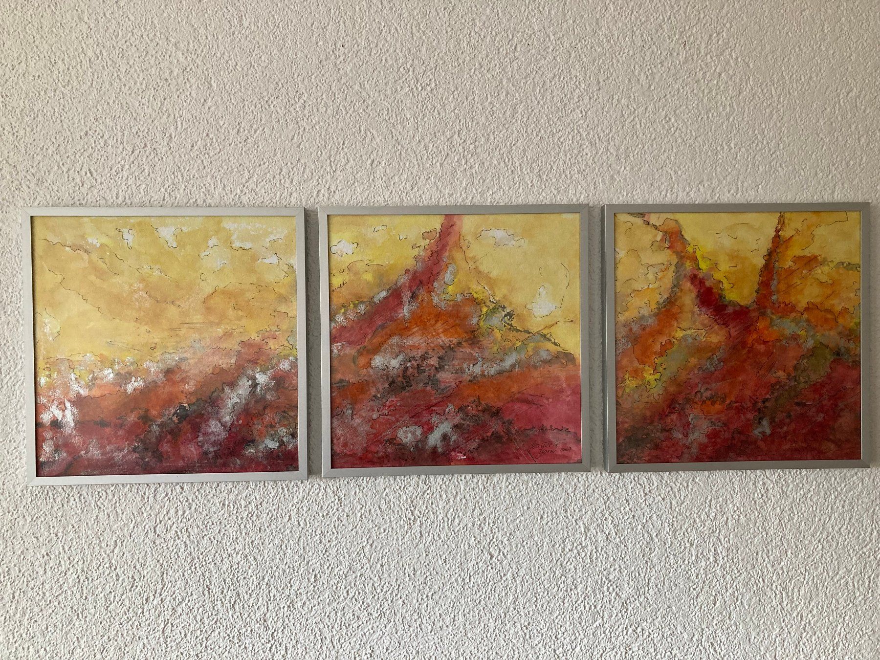 Foto & Immagini: 3 schöne Bilder Triptychon hinter Glas (Unikat) – Usato da Grosshöchstetten venduto da laterne2017