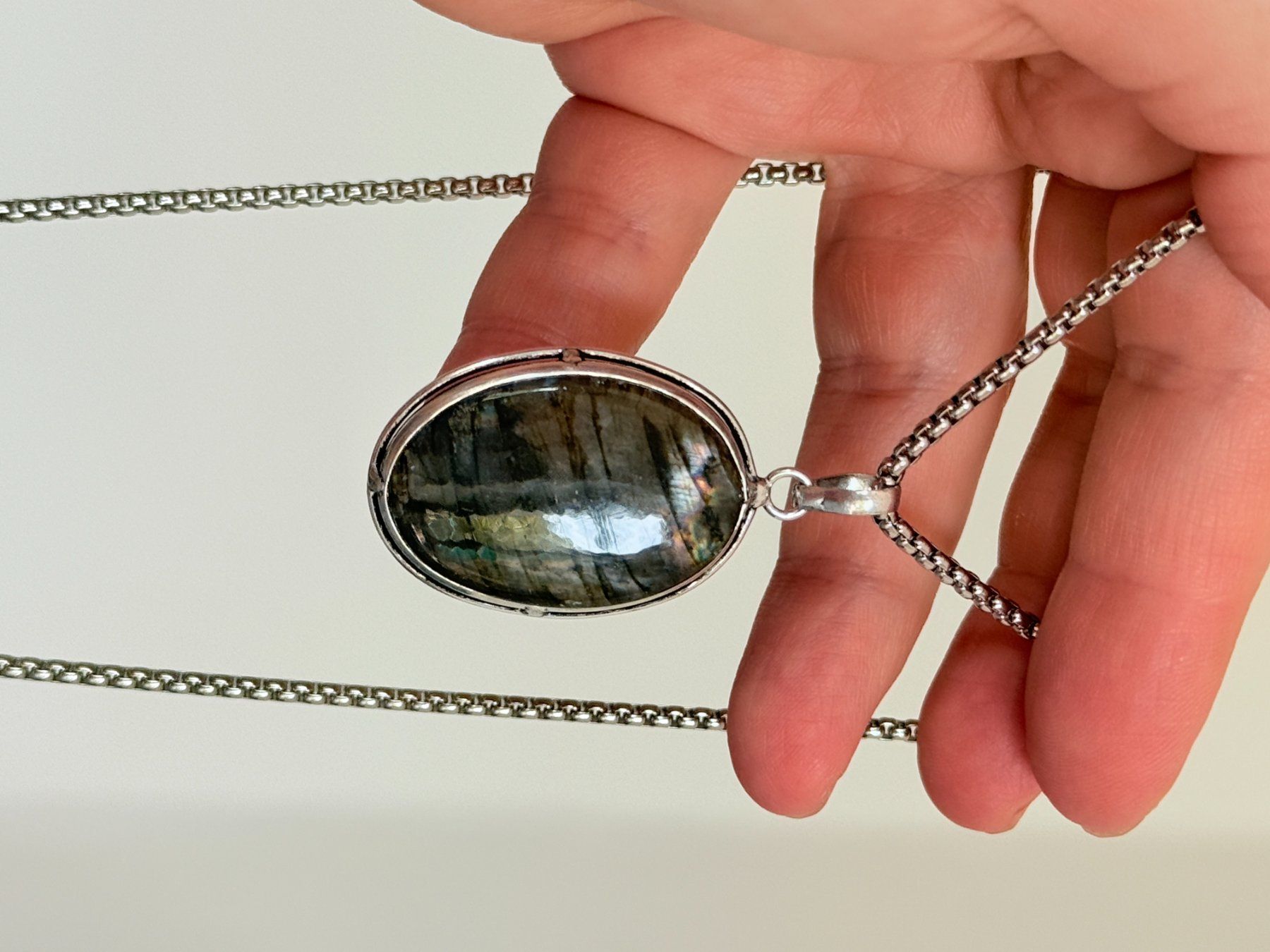 Catenine: Labradorite necklace – Nuovo e nell'imballaggio originale da Genève venduto da AGBERG 9