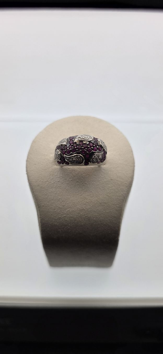 Anelli: WG-Ring mit Brillanten und Rubinen – Usato da Zürich venduto da Juwelier_Stauffacher