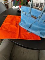 Used Authentic Hermes Birken Bag (jean blue, fatty leather)
