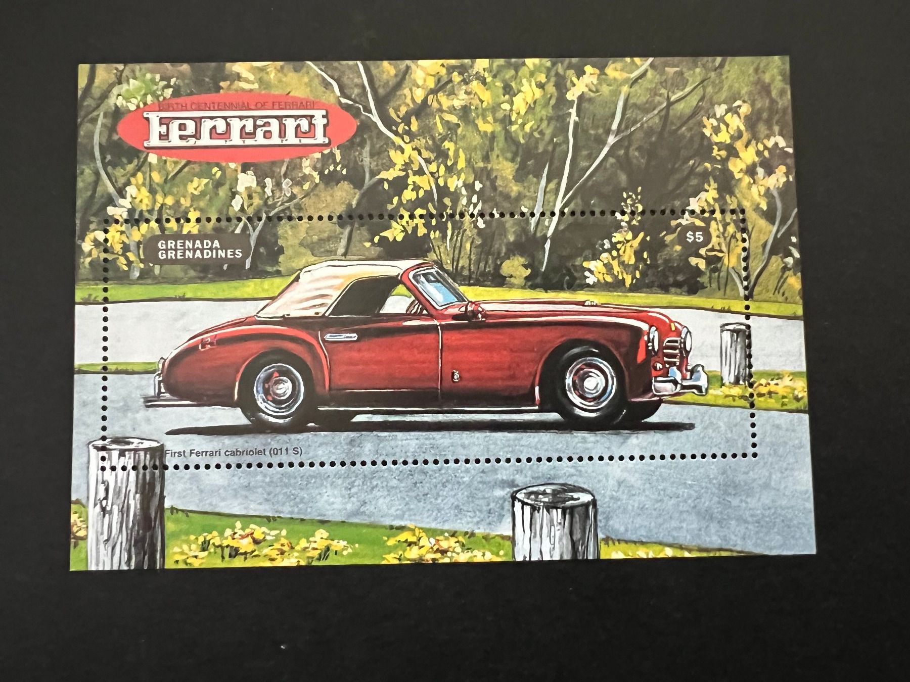 Tutti i francobolli: (Grenada Grenadines First Ferrari Cabriolet  ** Luxus (B89) – Nuovo (secondo la descrizione) da Hinwil venduto da Sidi4
