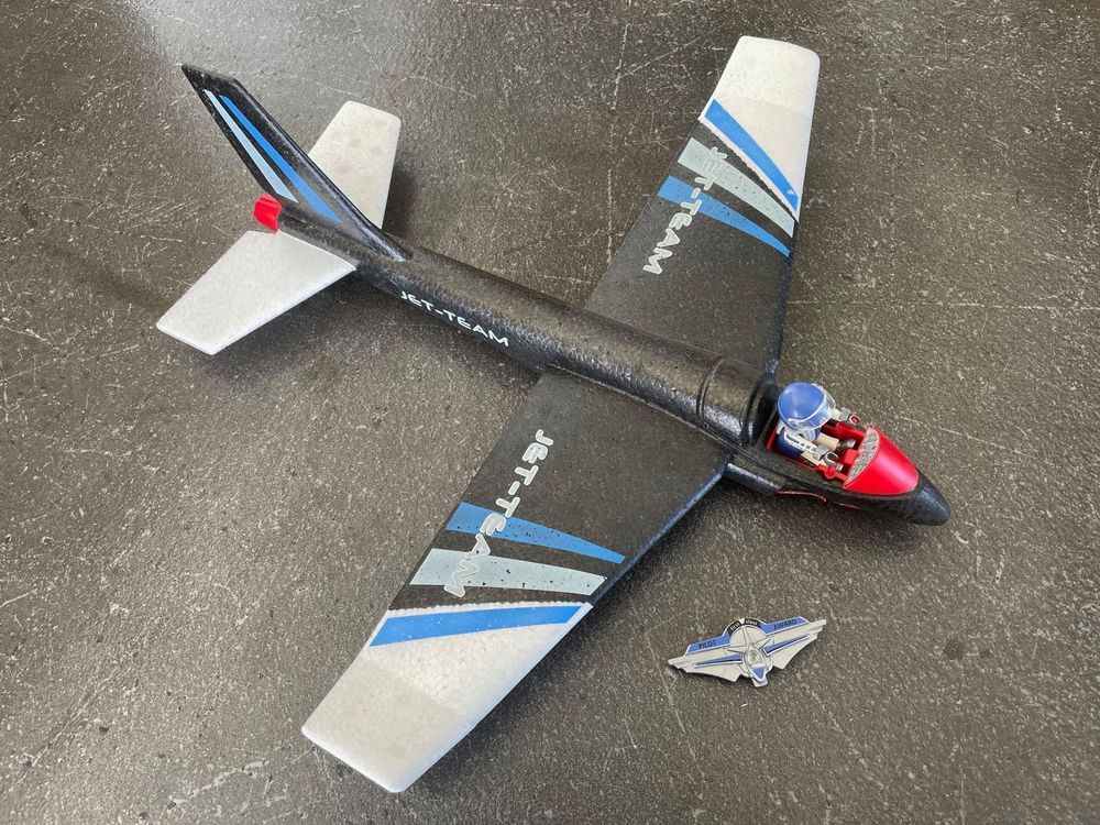 Playmobil - Portátil Planeador Jet Team (4215) - Incluye Figura De Piloto Y Accesorios - Para Niños Mayores De 4 Años