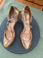Wunderschöne Neuwertige Miu Miu Pumps Gold 37.5