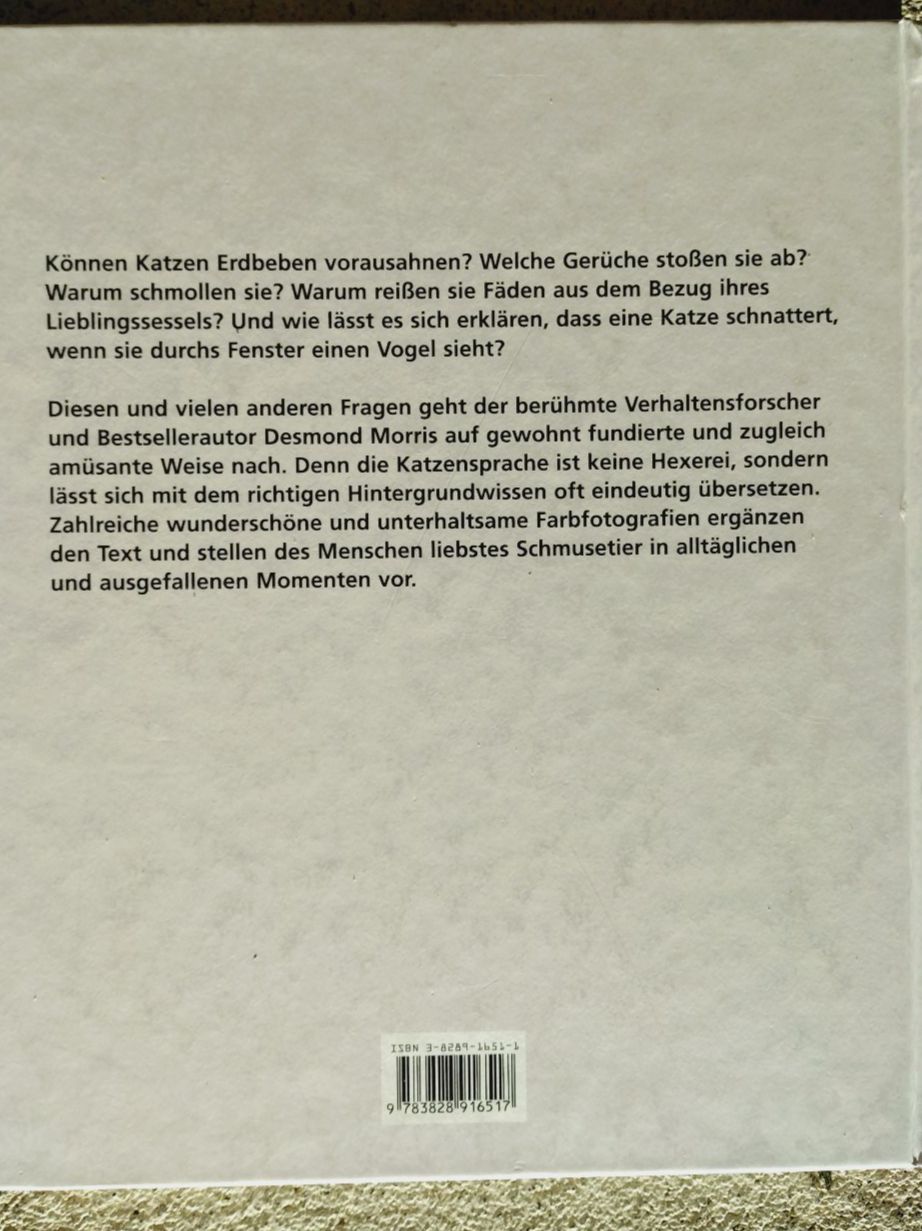 Livres: Desmond Morris: Catwatching, grosser Bildband – D'occasion à Uster par Junipa 1
