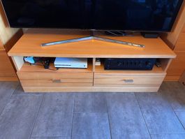 Meuble TV hêtre massif 53x135x45.5