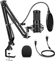 USB Mikrofon Podcasts Mikrofonsets mit Mikrofonständer