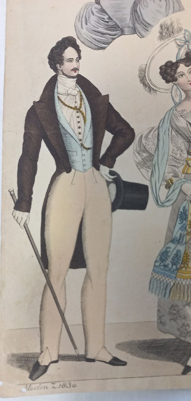 Grafica & Litografie: Antike Lithographie Mode Illustration Paris 1830 No.1 – Usato da Buchs AG venduto da Dzirul 4