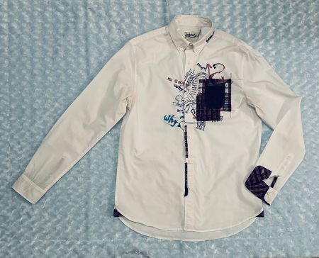 DESIGUAL Hemd Gr. M, weiss mit tollen Details, gut erhalten