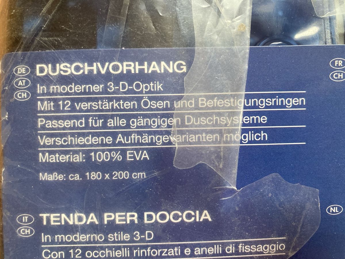 Tende: Rideau de douche, bleu profond – Nuovo e nell'imballaggio originale da Ardon venduto da hel_2sxp 3