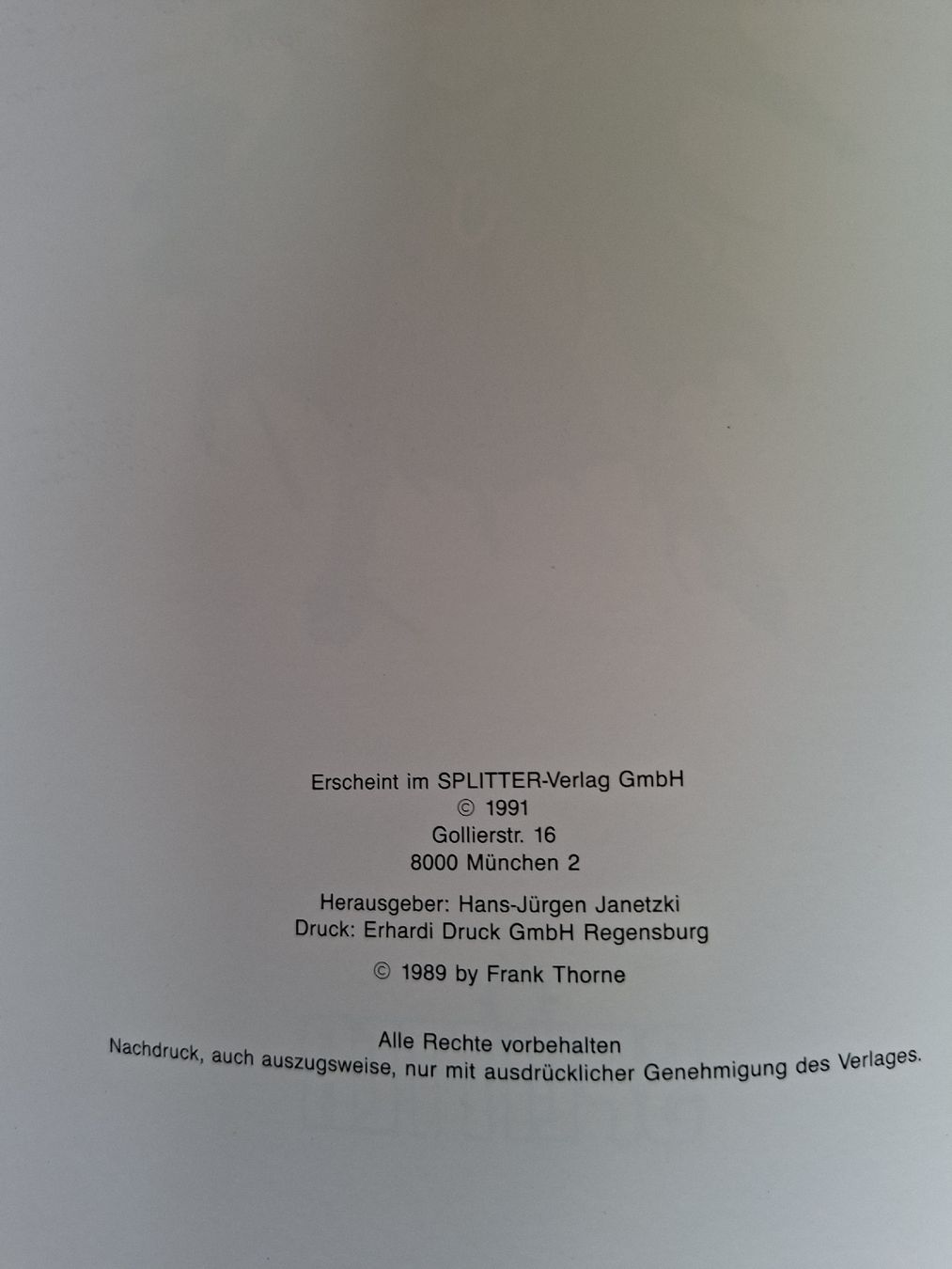 Fumetti: Erotik Comic 1991 , GHITA  , Frank Thorne  – Usato da Schwanden Sigrisw venduto da cadieux71 2