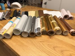 Vinyl Rollenhalter Acryl mit Vinylfolien Set