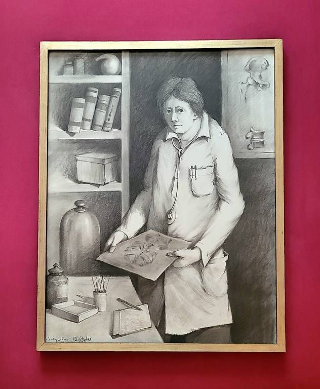 Dipinti: Tableau de Roberto Bort "Le Diagnostic" (pièce unique) – Usato da Villars-sur-Glâne venduto da scala-x