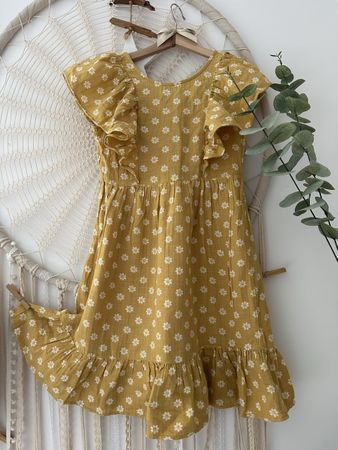 Mädchenkleid Gr. 140 Musselin Sommer *NEU 
