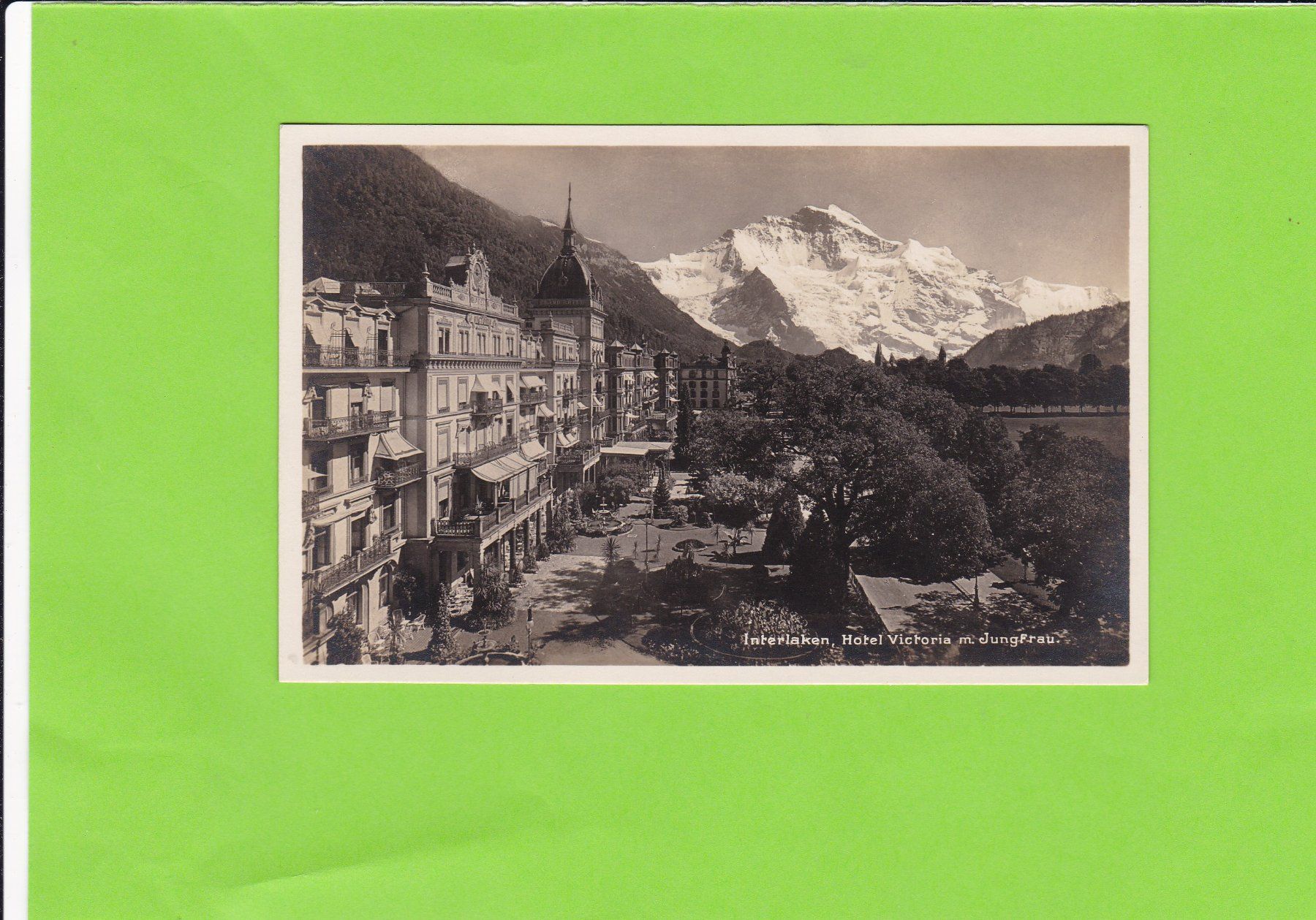Cartoline postali: Interlaken Hotel Victoria – Usato da St. Peterzell venduto da neckertal
