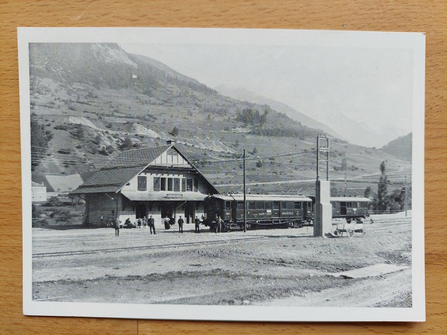 Ansichtskarten: AK Orsières Bahnhof mit Bahn – Gebraucht aus Obfelden von Foto_Bild_Kunst_Buch