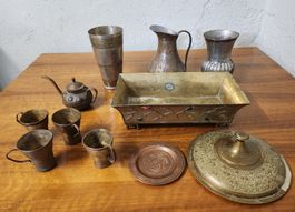 Konvolut Messing & Metall Asiatika / Orient Deko 11-tlg.