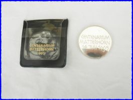 GEDENKMEDAILLE Centenarium Matterhorn 1965  - Silber