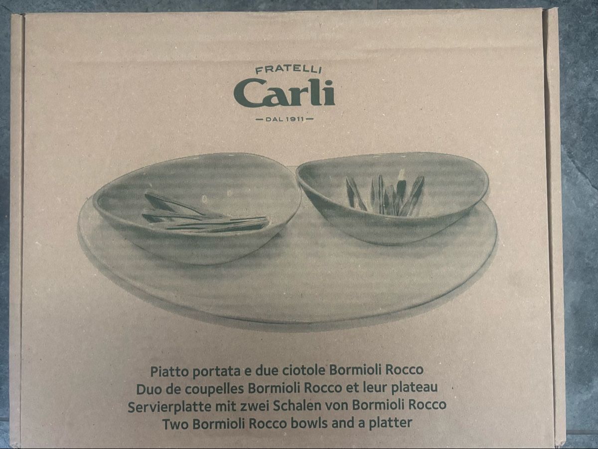 Servierplatten: Bormioli Rocco Servierplatte mit 2 Schalen – Neu und originalverpackt aus Au ZH von Kross