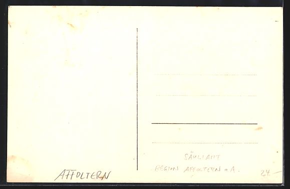 Cartoline postali: Foto-AK Affoltern, Wohnhaus im Schnee – Usato da Berlin venduto da bartko-reher 1