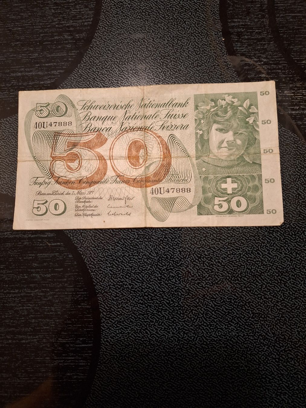 Banknoten: 50 CHF Note - Seltene Banknote - guter Zustand – Gebraucht aus Schangnau von Arnika56