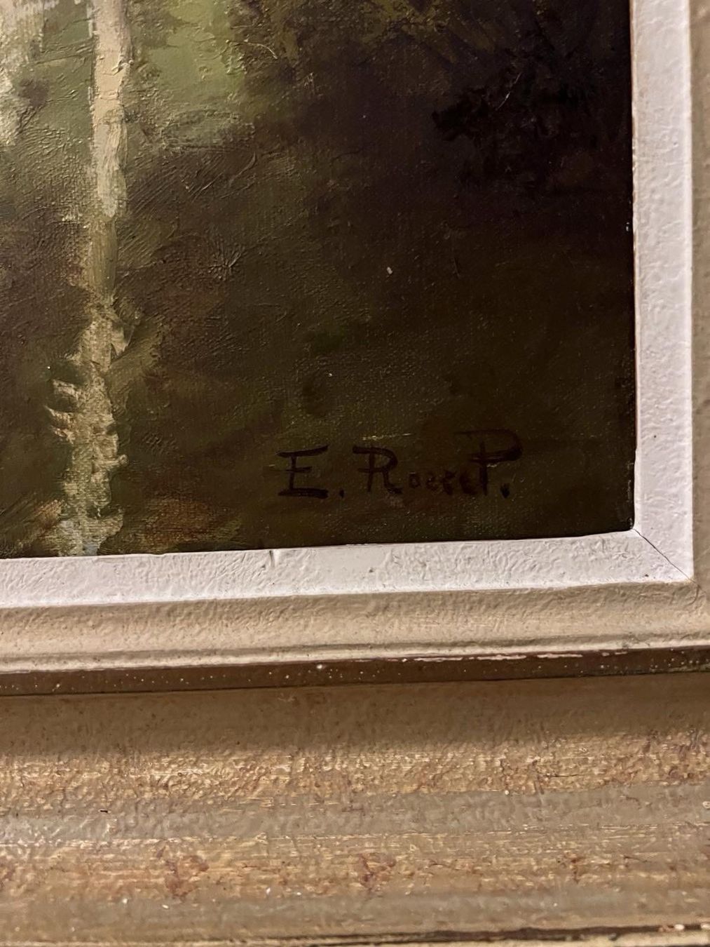Dipinti: Gemälde - E. ROSSET - Herbstlandschaft mit Bach – Usato da Basel venduto da M.M_ 2