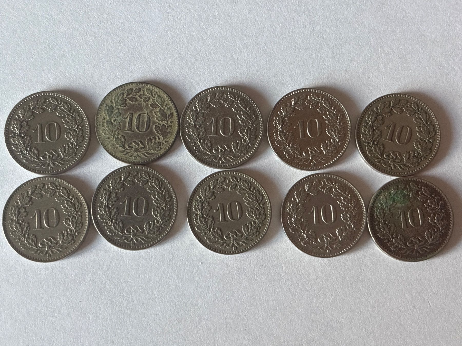 Alle Münzen: 10x Rappen Münzen – Gebraucht aus Salvenach von Haeseli59 1