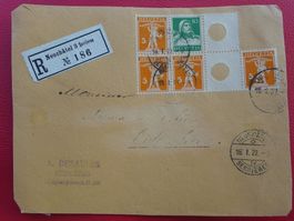 1922: S18 auf Brief von NEUCHATEL; kat: 300.-. Selten!