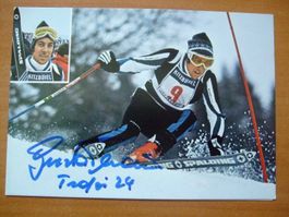 GUSTAV THÖNI (ITA) SKISTAR HANDSIGNIERT TOP AK