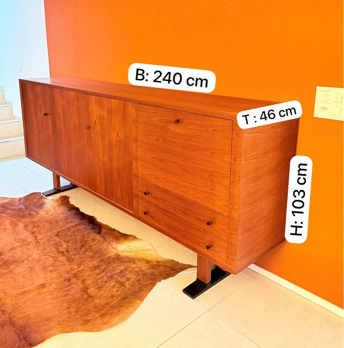 Cassettiere: Vintage Kommode Sideboard Teak 60er 70er – Usato da Grenchen venduto da Nur_2540 9