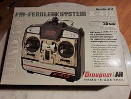 Graupner FM FERNSTEUERUNG X-412 / 35MHZ NEUWERTIG 