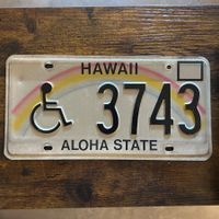 🇺🇸 U.S. Autoschild, Hawaii 3743 - ORIGINAL