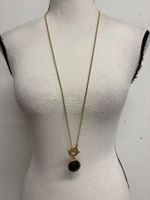Sence Copenhagen Halskette Anhänger gold schwarzer Stein