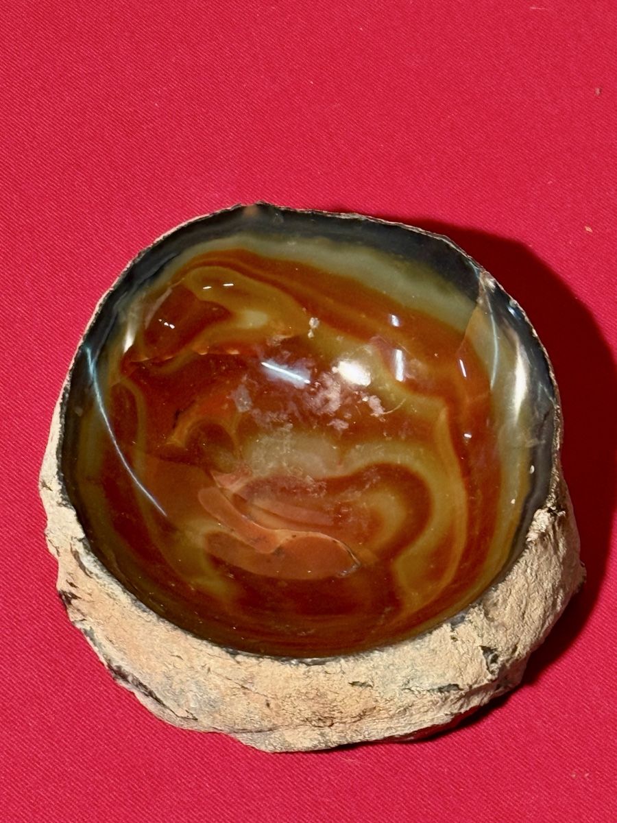 Portacenere: Agate Bowl/Asthray - Natural Stone Beautiful  – Usato da Lausanne venduto da artnouveau04