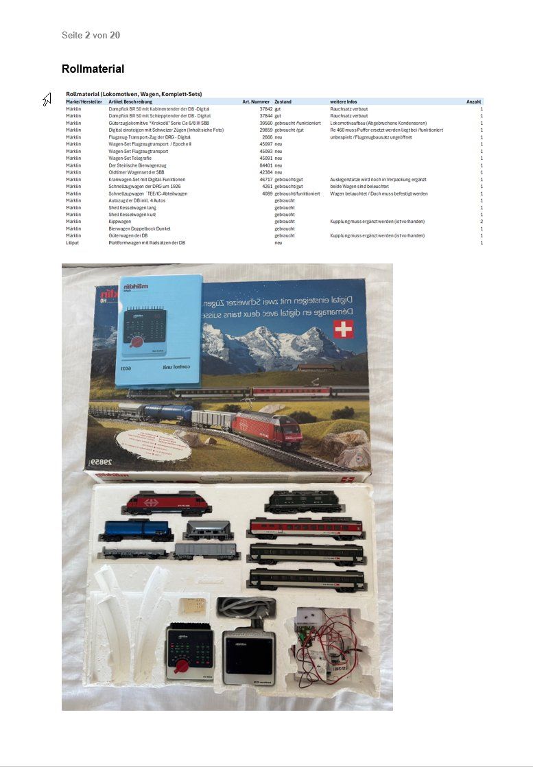Märklin Modelleisenbahnen: Modelleisenbahn Spur H0, AC Digital – Gebraucht aus Freidorf TG von Angel_77